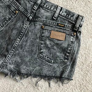 Wrangler Acid Wash Denim Cutoff Shorts